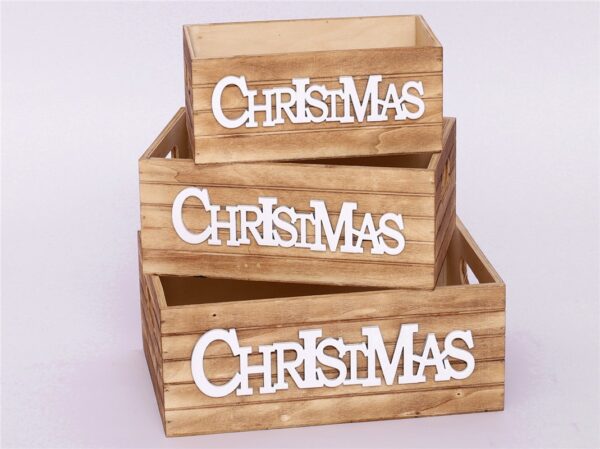 SCATOLA LEGNO NAT.XMAS GRANDE