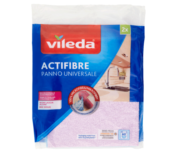 VILEDA PANNO MICROFIBRA ACTIFIBRE 2 PEZZI